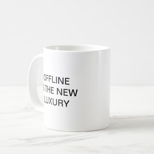 Offline ist der neue Luxus Kaffeetasse (Vorderseite Links)