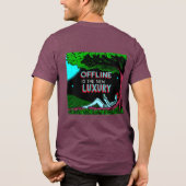 Offline ist der neue Luxus Tri-Blend Shirt (Rückseite)