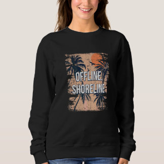 Offline Küstenlinie Strand Familie Ozean Verwandte Sweatshirt