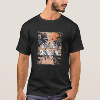 Offline Küstenlinie Strand Familie Ozean Verwandte T-Shirt