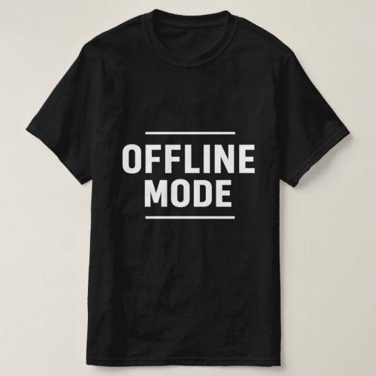 OFFLINE MODE Minimal Typography T-Shirt Design (Design vorne)