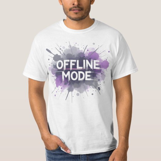 Offline-Modus - Funny Relating Social T-Shirt (Vorderseite)