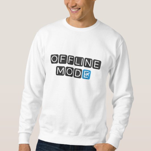 OFFLINE MODUS Minimalistische Tech-Typografie-Desi Sweatshirt (Vorderseite)