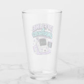 Offline und ungestört Retro Aufkleber Glas (Rückseite)