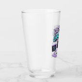Offline und ungestört Retro Aufkleber Glas (Rechts)