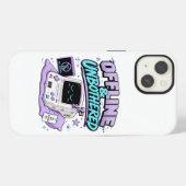 Offline und ungestört Retro Aufkleber iPhone Hülle (Rückseite (Horizontal))