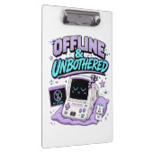Offline und ungestört Retro Aufkleber Klemmbrett (Rechts)