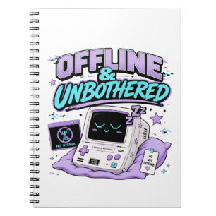 Offline und ungestört Retro Aufkleber Notizblock