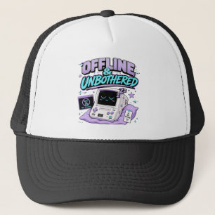 Offline und ungestört Retro Aufkleber Truckerkappe