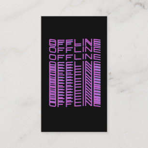 Offline Vintage Vaporwave Minimal 70er 80er Stil Visitenkarte