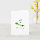 "Offline Zooming", leere Grußkarte Karte (Gelbe Blume)