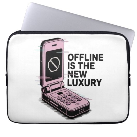 Offline zu sein ist der neue Luxus Laptopschutzhülle (Vorderseite)