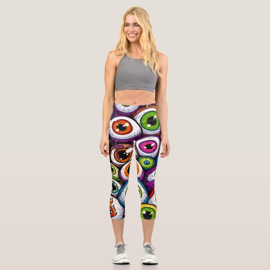 Öffne deine Augen Capri Leggings (Vorderseite)
