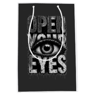 Öffne deine Augen Grunge Gothic Eye Streetwear Art Mittlere Geschenktüte