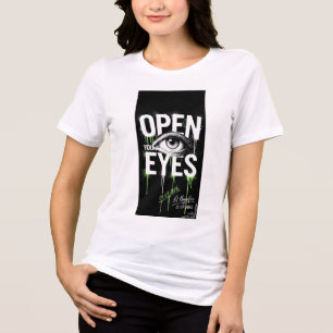 Öffne deine Augen Surreal Art Frau Bio-Baumwolle T Tri-Blend Shirt