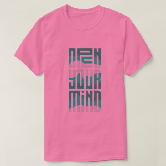Öffne deinen Geist | Futuristischer Typografie-T - T-Shirt (Design vorne)