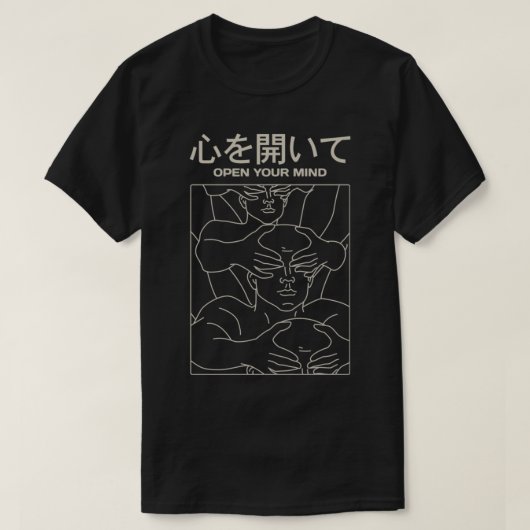 Öffne deinen Geist Japanisch T-Shirt (Design vorne)