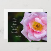 Öffne deinen Geist wie eine Blume Postkarte (Vorne/Hinten)