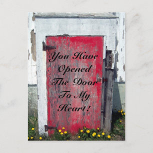 Öffne die Tür zu meinem Herz Postkarte