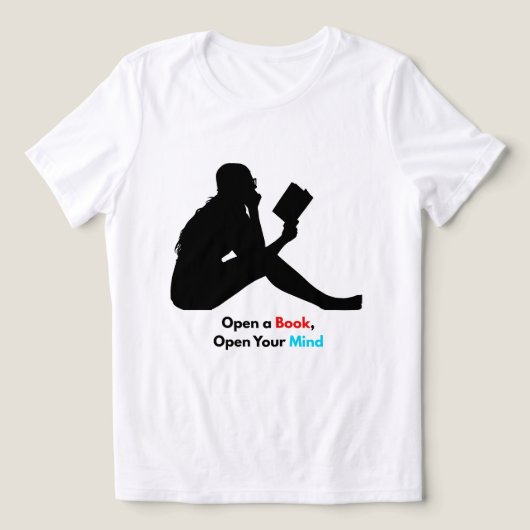 Öffne ein Buch, öffne deinen Geist – Design für Le Tri-Blend Shirt (Design Vorderseite)