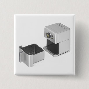 Öffne leere Heißluftfritteuse Button