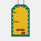 Öffne mich jetzt, Weihnachten sagt Geschenkanhänger (Rückseite)