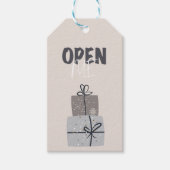 Öffne mich! Weihnachtsgeschenk Geschenkanhänger (Vorderseite)