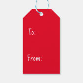 Öffne mich zuerst von | Jegliche Hintergrundfarbe Geschenkanhänger (Rückseite)