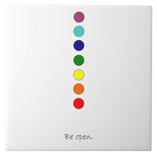 Öffnen - Chakra Line Keramik Tile Fliese (Vorderseite)