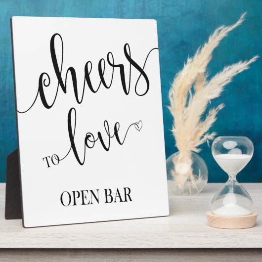 Öffnen des Bar Tabletop Plaque mit Easel Fotoplatte (Seite)