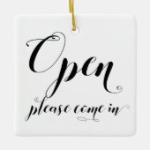 Öffnen des geschlossenen Speichers Glasfenster Tür Keramikornament (Vorderseite)