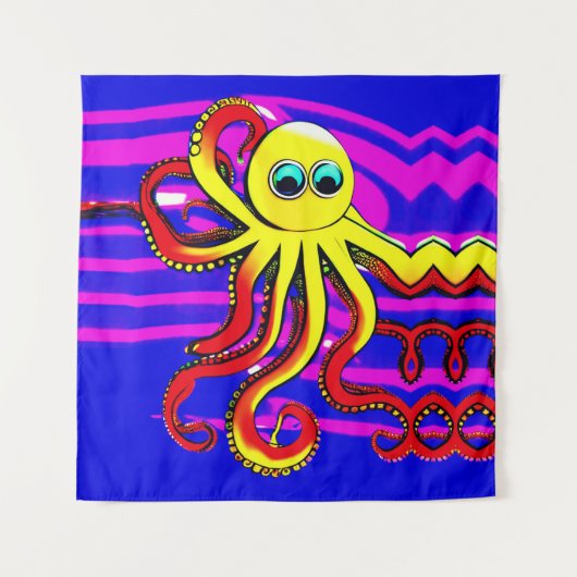 Öffnen des Octopus-Designers Wandteppich (Vorderseite)