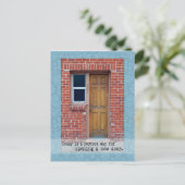 Öffnen eines neuen Türfotos Postkarte (Stehend Vorderseite)