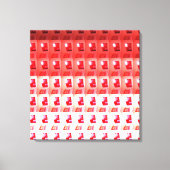 Öffnen in Rot-Weiß-Leinwand Schritt für Schritt Leinwanddruck (Vorderseite)