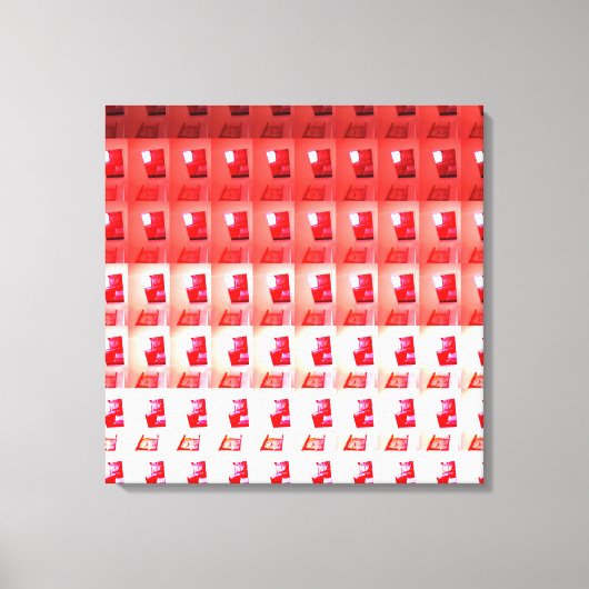 Öffnen in Rot-Weiß-Leinwand Schritt für Schritt Leinwanddruck (Vorderseite)