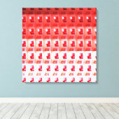 Öffnen in Rot-Weiß-Leinwand Schritt für Schritt Leinwanddruck (Insitu (Holzboden))