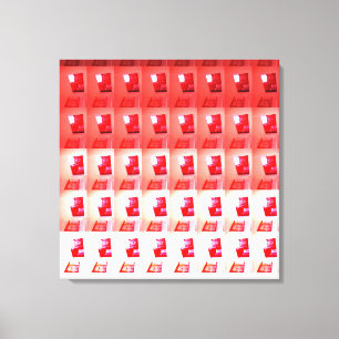 Öffnen in Rot-Weiß-Leinwand Schritt für Schritt Leinwanddruck