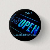 öffnen Sie 24-7 CoolBearStuff.com Button (Vorderseite)