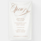 Öffnen Sie Bar! Modern, kalligrafisch, weiß Banner (Vertikal)