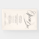 Öffnen Sie Bar! Moderne, Kalligraphie, Beige Banner (Horizontal)