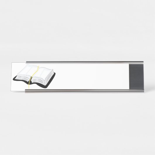 Öffnen Sie Bibel Schreibtischnamensplakette (Vorderseite )