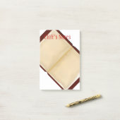 Öffnen Sie Buch große Posten-it® Anmerkung Post-it Klebezettel (Auf Schreibtisch)