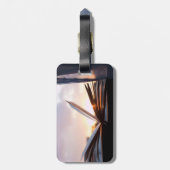 Öffnen Sie Buch und Sonnenuntergang-Fotografie Gepäckanhänger (Rückseite vertikal)