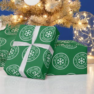 Öffnen Sie das Grünbuch erst am 25. Dezember Geschenkpapier
