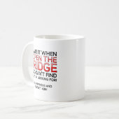 Öffnen Sie den Kühlschrank Funny Mug Kaffeetasse (Vorderseite Links)