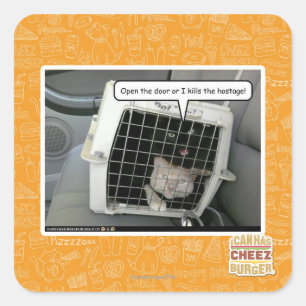 Öffnen Sie die Tür Quadratischer Aufkleber