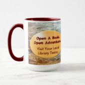 Öffnen Sie ein Buch. Öffnen Sie Abenteuer Tasse (Links)