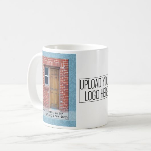 Öffnen Sie eine neue Tür motivierend Tasse (Vorderseite Links)