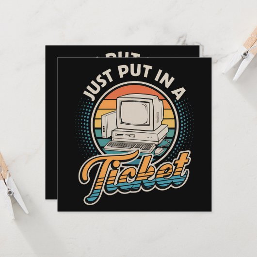 Öffnen Sie einfach ein Ticket Help Desk Technische (Vorderseite/Rückseite Beispiel)