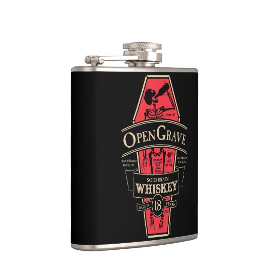 Öffnen Sie ernste Whiskyflasche Flachmann (Rechts)